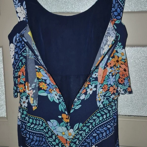 Maeve Navy Floral Mini Tunic Dress - Picture 5 of 7